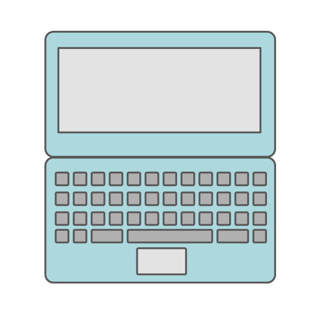 ノートパソコン｜ネットブック - 挿絵 / クリップアート / 無料 / 家電 / 乗り物 / 動物 / 家具 / イラスト / ダウンロード