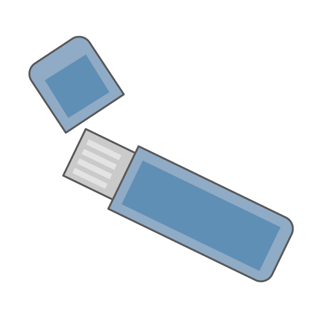 USBメモリー｜小型ハードディスク - 挿絵 / クリップアート / 無料 / 家電 / 乗り物 / 動物 / 家具 / イラスト / ダウンロード