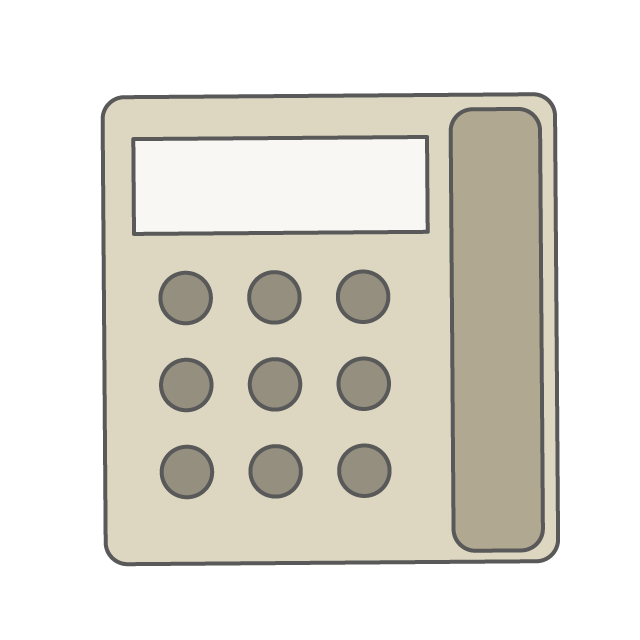 固定電話｜家庭用 - 挿絵 / クリップアート / 無料 / 家電 / 乗り物 / 動物 / 家具 / イラスト / ダウンロード