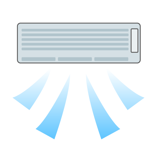 クーラー｜エアコン - 挿絵 / クリップアート / 無料 / 家電 / 乗り物 / 動物 / 家具 / イラスト / ダウンロード