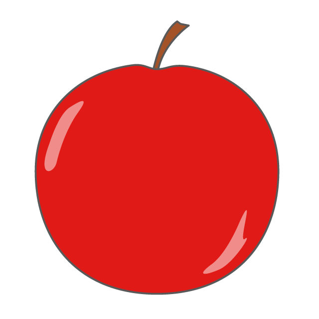 りんご/林檎｜アップル - 挿絵 / クリップアート / 無料 / 家電 / 乗り物 / 動物 / 家具 / イラスト / ダウンロード
