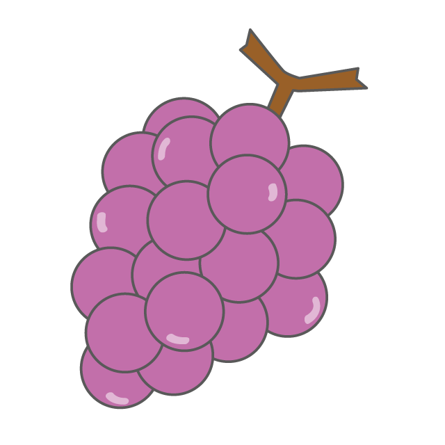 ぶどう/葡萄｜Grape - 挿絵 / クリップアート / 無料 / 家電 / 乗り物 / 動物 / 家具 / イラスト / ダウンロード