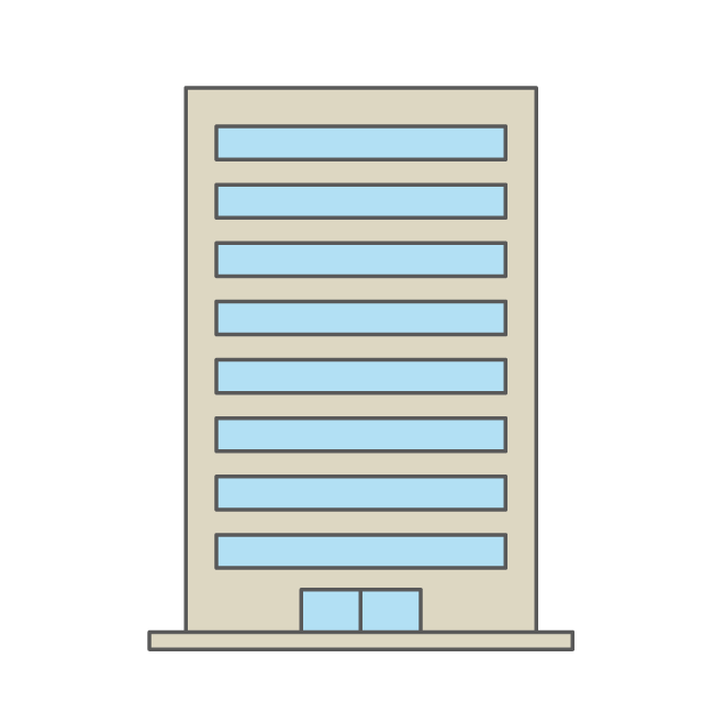 高層ビル｜建物 - 挿絵 / クリップアート / 無料 / 家電 / 乗り物 / 動物 / 家具 / イラスト / ダウンロード