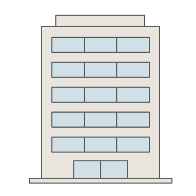 賃貸住宅｜高層ビル - 挿絵 / クリップアート / 無料 / 家電 / 乗り物 / 動物 / 家具 / イラスト / ダウンロード