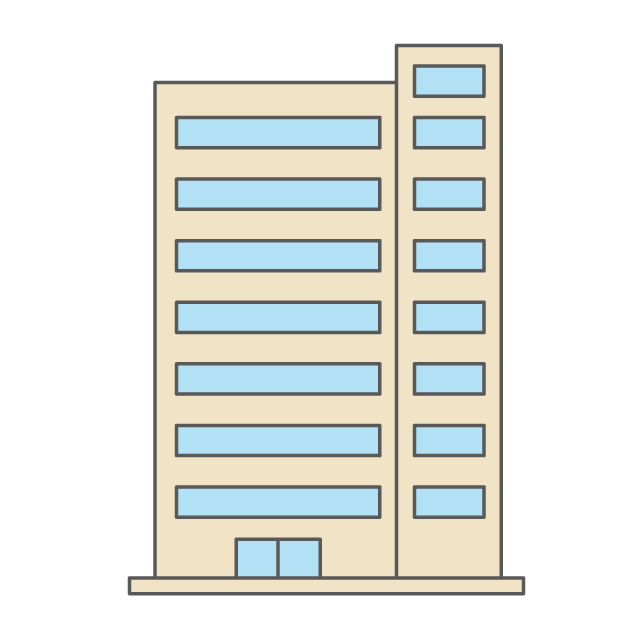 マンション｜高層ビル - 挿絵 / クリップアート / 無料 / 家電 / 乗り物 / 動物 / 家具 / イラスト / ダウンロード