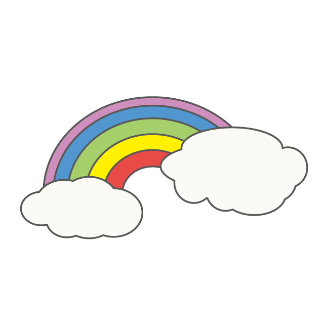 虹｜レインボー - 挿絵 / クリップアート / 無料 / 家電 / 乗り物 / 動物 / 家具 / イラスト / ダウンロード