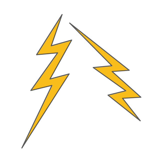 稲妻｜いなずま - 挿絵 / クリップアート / 無料 / 家電 / 乗り物 / 動物 / 家具 / イラスト / ダウンロード