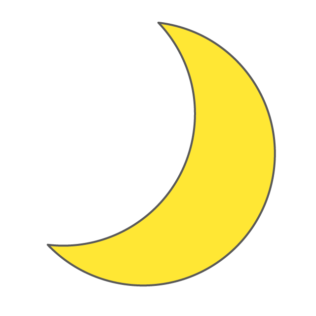 月｜三日月 - 挿絵 / クリップアート / 無料 / 家電 / 乗り物 / 動物 / 家具 / イラスト / ダウンロード