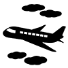 Airport ｜ Airplane / Jet ――Icon ｜ Illustration ｜ Free Material ｜ Transparent Background