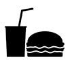 Hamburger shop / Fast food shop --Icon ｜ Illustration ｜ Free material ｜ Transparent background