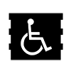 Facilities for the disabled / Wheelchairs --Icons ｜ Illustrations ｜ Free materials ｜ Transparent background