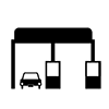 Highway tollhouse --Icon ｜ Illustration ｜ Free material ｜ Transparent background