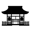Temple --Icon ｜ Illustration ｜ Free material ｜ Transparent background