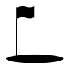 Golf course --Icon ｜ Illustration ｜ Free material ｜ Transparent background