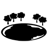 Pond --Icon ｜ Illustration ｜ Free material ｜ Transparent background