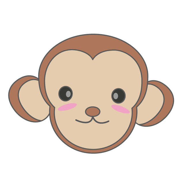 猿｜さる - 挿絵 / クリップアート / 無料 / 家電 / 乗り物 / 動物 / 家具 / イラスト / ダウンロード