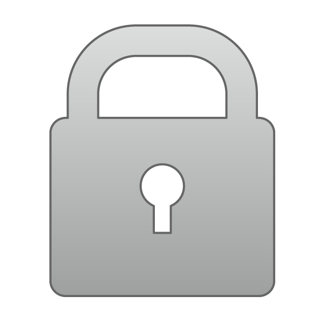 南京錠｜ロックする｜鍵をかける｜シルバー｜グラデーション｜アイコン｜セキュリティ - 挿絵 / クリップアート / 無料 / 家電 / 乗り物 / 動物 / 家具 / イラスト / ダウンロード