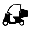 Delivery Bike ｜ Motorcycle ｜ Motorcycle ｜ Pizza Delivery --Icon ｜ Illustration ｜ Free Material ｜ Transparent Background