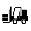 Forklift ｜ Luggage / Transportation ｜ Factory ｜ Warehouse --Icon ｜ Illustration ｜ Free Material ｜ Transparent Background