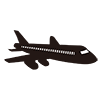 Airplanes | Passenger planes | Jet planes | Flying in the sky-Icons | Illustrations | Free materials | Transparent background