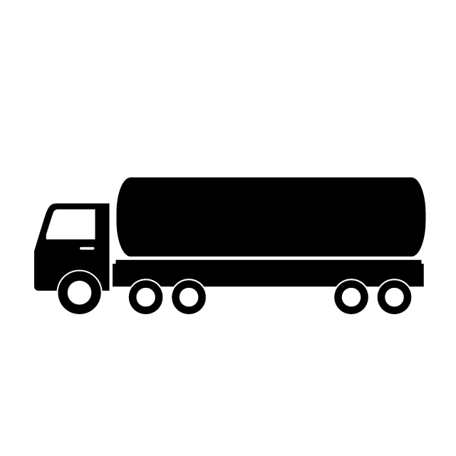 タンクトラック｜燃料｜大型｜トラック - クリップアート / イラスト / 無料 / アイコン / シンボル / シルエット/マーク / 背景透明