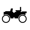 Tractor ｜ Agricultural work ｜ Agriculture ｜ Machine --Icon ｜ Illustration ｜ Free material ｜ Transparent background