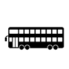 Double-decker bus ｜ Transportation ｜ Sightseeing ｜ Movement ―― Icon ｜ Illustration ｜ Free material ｜ Transparent background
