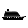Luxury liner ｜ Passenger ship ｜ Cruise liner ｜ Large ship --Icon ｜ Illustration ｜ Free material ｜ Transparent background