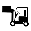 Forklift ｜ Industrial Vehicle ｜ Luggage / Transportation ｜ Factory / Warehouse --Icon ｜ Illustration ｜ Free Material ｜ Transparent Background