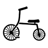 Tricycle ｜ Children ｜ Bicycle ｜ Vehicles --Icons ｜ Illustrations ｜ Free Material ｜ Transparent Background