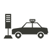 Taxi ｜ Carry ｜ Carry people ｜ Driver-Icon ｜ Illustration ｜ Free material ｜ Transparent background