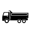 Dump truck ｜ Transportation ｜ Construction machinery ｜ Transportation --Icon ｜ Illustration ｜ Free material ｜ Transparent background