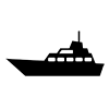 ボート｜レジャーボート｜中型船｜観光船 - アイコン｜イラスト｜フリー素材｜背景透明