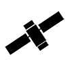 Satellite ｜ Artificial satellite ｜ Small satellite ｜ Space / Observation --Icon ｜ Illustration ｜ Free material ｜ Transparent background