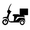 Home delivery bike ｜ Motorcycle ｜ Delivery ｜ Transportation ――Icon ｜ Illustration ｜ Free material ｜ Transparent background