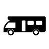 Camper ｜ Caravan ｜ Box-shaped living room ｜ Travel trailer --Icon ｜ Illustration ｜ Free material ｜ Transparent background
