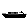 Trade ship ｜ Loading ｜ Transportation ｜ Foreign ship --Icon ｜ Illustration ｜ Free material ｜ Transparent background