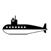 Submarine ｜ Warship ｜ Submersible ｜ Underwater --Icon ｜ Illustration ｜ Free Material ｜ Transparent Background