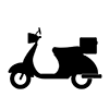 Scooter ｜ Small Bike ｜ Movement ｜ Motorcycle --Icon ｜ Illustration ｜ Free Material ｜ Transparent Background