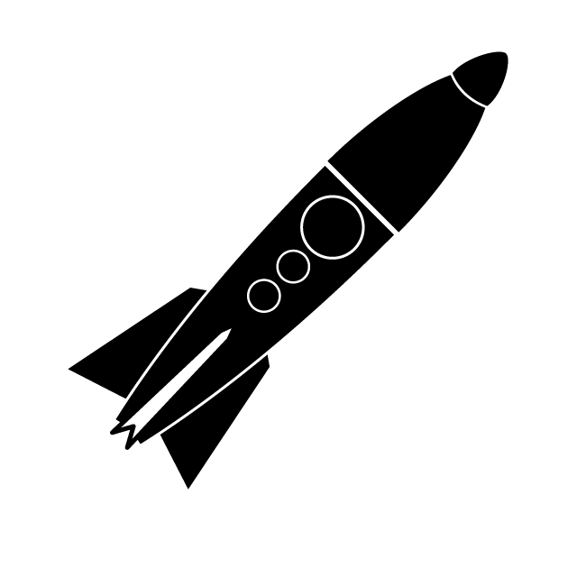ロケット｜宇宙船｜未来｜衛星 - クリップアート / イラスト / 無料 / アイコン / シンボル / シルエット/マーク / 背景透明