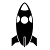 Rocket ｜ Spacecraft ｜ Space ｜ Development --Icon ｜ Illustration ｜ Free Material ｜ Transparent Background