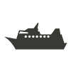 Passenger ship ｜ Large ship ｜ Sightseeing ship ｜ Travel --Icon ｜ Illustration ｜ Free material ｜ Transparent background