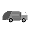 Garbage truck ｜ Commercial vehicle ｜ Garbage collection ｜ Transportation to disposal facility ――Icon ｜ Illustration ｜ Free material ｜ Transparent background