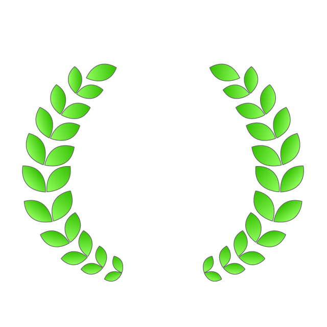 草飾り｜枠｜緑｜自然｜エンブレム｜デザイン｜草花 - 挿絵 / クリップアート / 無料 / 家電 / 乗り物 / 動物 / 家具 / イラスト / ダウンロード