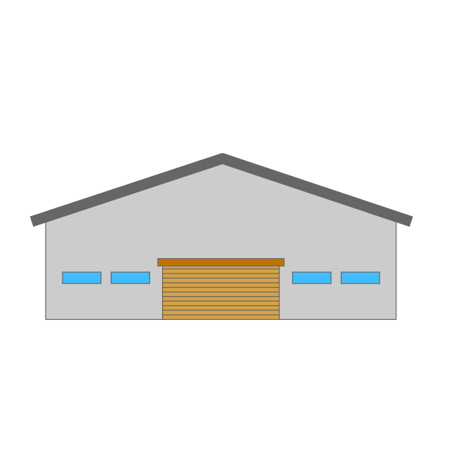 倉庫｜工場｜大型ハウス｜作業現場｜会社｜プレハブ｜働く - 挿絵 / クリップアート / 無料 / 家電 / 乗り物 / 動物 / 家具 / イラスト / ダウンロード