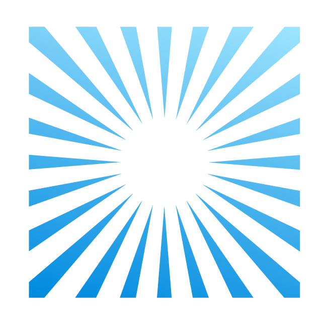 放射｜青グラデーション｜爆発｜光｜閃光｜未来｜目立つ - 挿絵 / クリップアート / 無料 / 家電 / 乗り物 / 動物 / 家具 / イラスト / ダウンロード