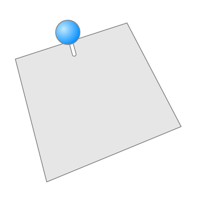 メモする｜ノート｜押しピン｜紙｜お知らせ｜青｜グラデーション - 挿絵 / クリップアート / 無料 / 家電 / 乗り物 / 動物 / 家具 / イラスト / ダウンロード