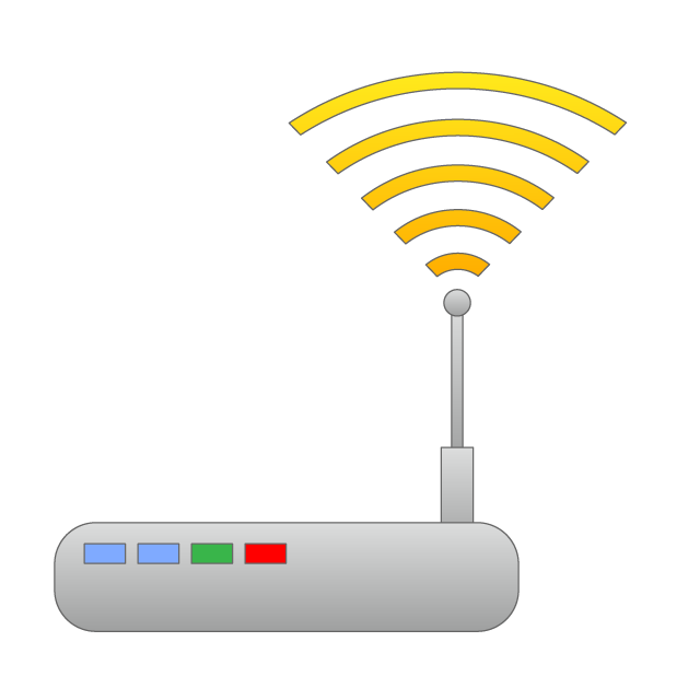 無線ルーター｜無線LAN｜Wi-Fi｜モバイル｜ワイファイ｜IT機器｜ワイヤレス - 挿絵 / クリップアート / 無料 / 家電 / 乗り物 / 動物 / 家具 / イラスト / ダウンロード