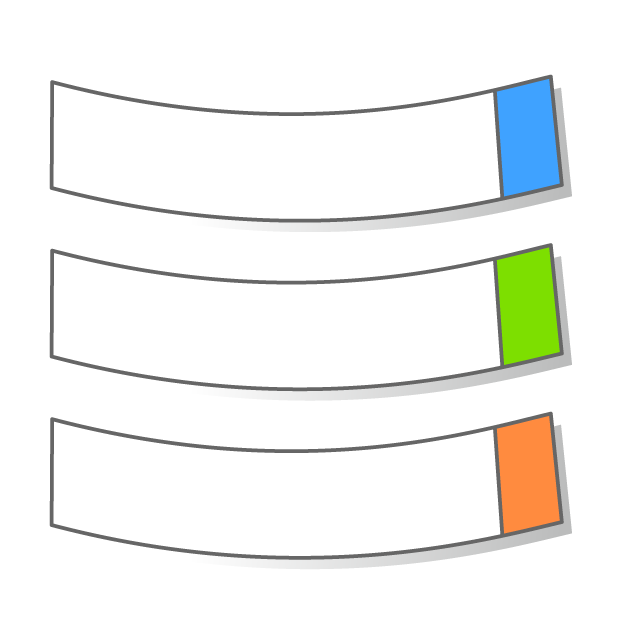 付箋｜ポストイット｜カラフル｜ふせん｜文房具｜青｜オレンジ - 挿絵 / クリップアート / 無料 / 家電 / 乗り物 / 動物 / 家具 / イラスト / ダウンロード