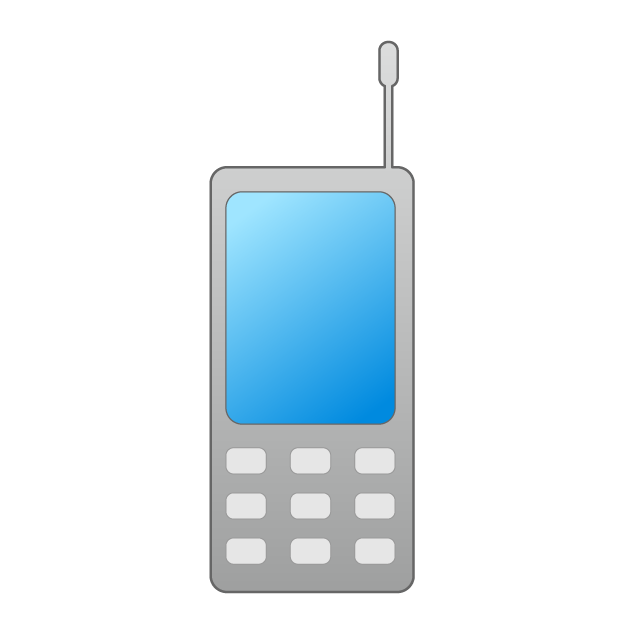 携帯電話｜スマートフォン｜モバイル｜ネットワーク｜コミュニケーション｜青グラデーション｜モバイル端末 - 挿絵 / クリップアート / 無料 / 家電 / 乗り物 / 動物 / 家具 / イラスト / ダウンロード
